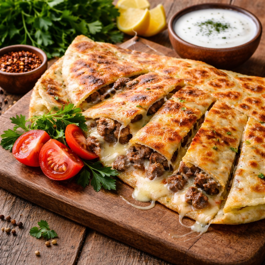 Kavurmalı Kaşarlı Gözleme